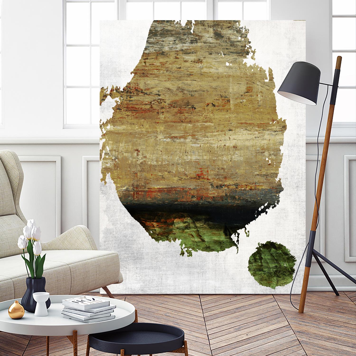 We Were Meant to Collide by Fiona Hoop on GIANT ART - green abstract