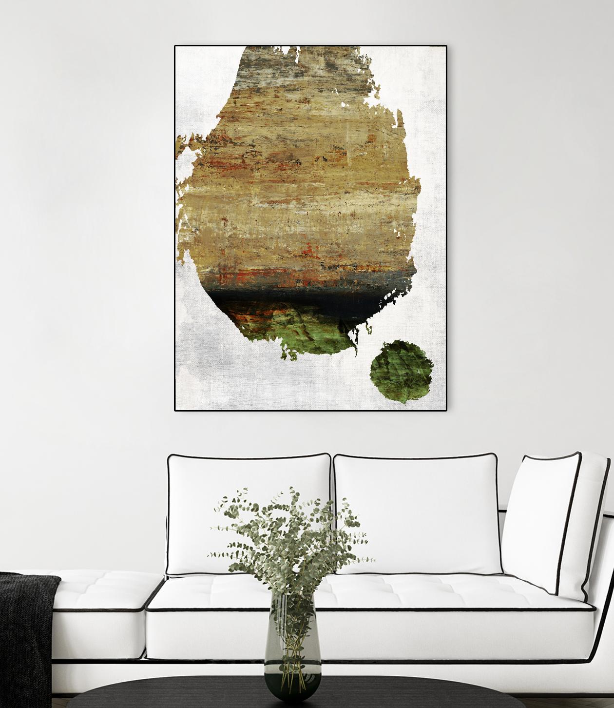 We Were Meant to Collide by Fiona Hoop on GIANT ART - green abstract