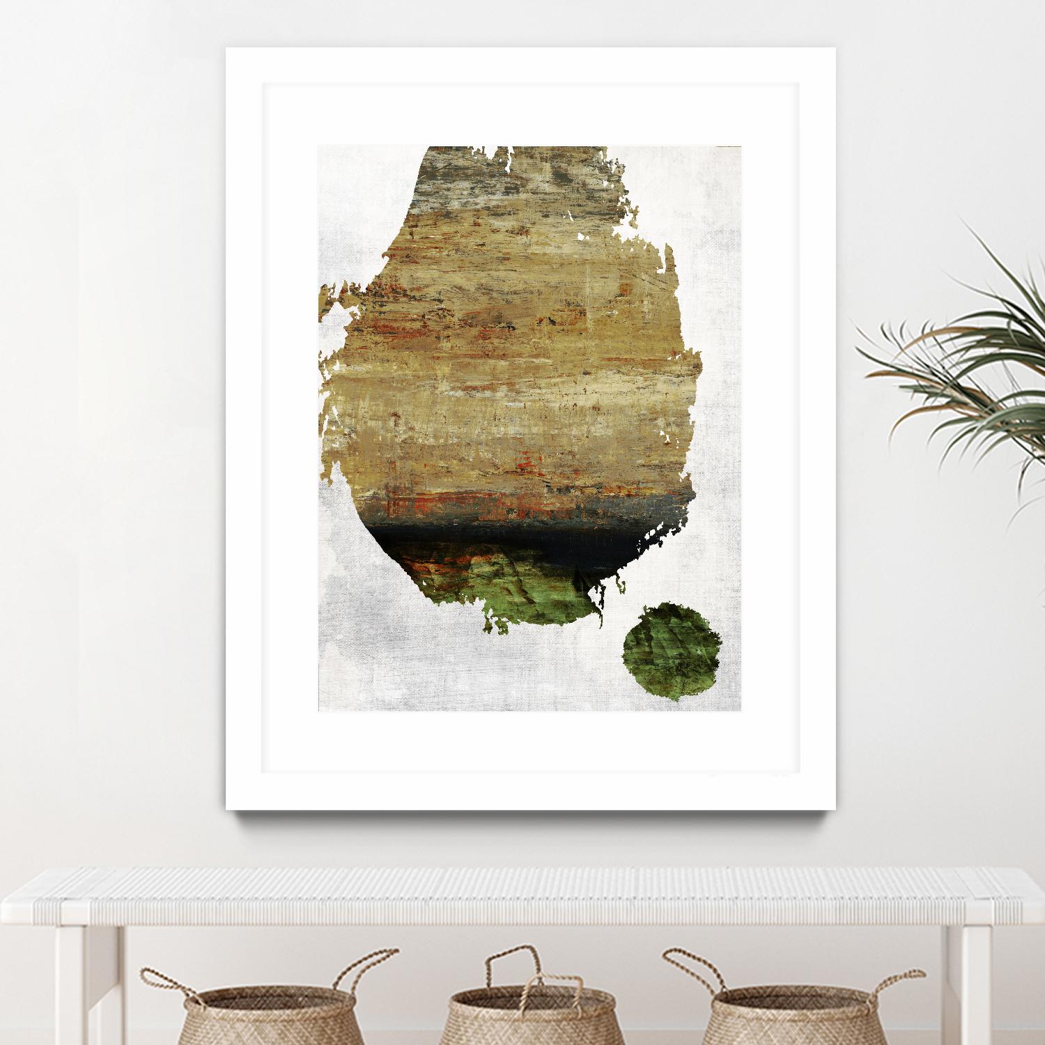 We Were Meant to Collide by Fiona Hoop on GIANT ART - green abstract