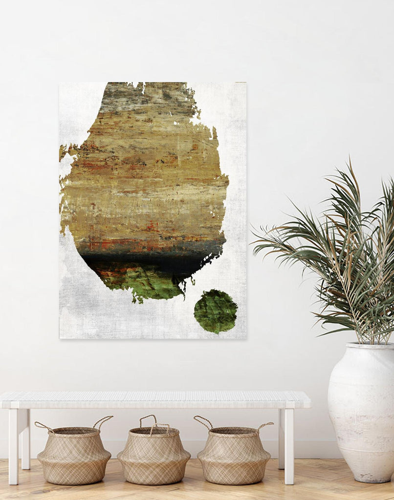 We Were Meant to Collide by Fiona Hoop on GIANT ART - green abstract