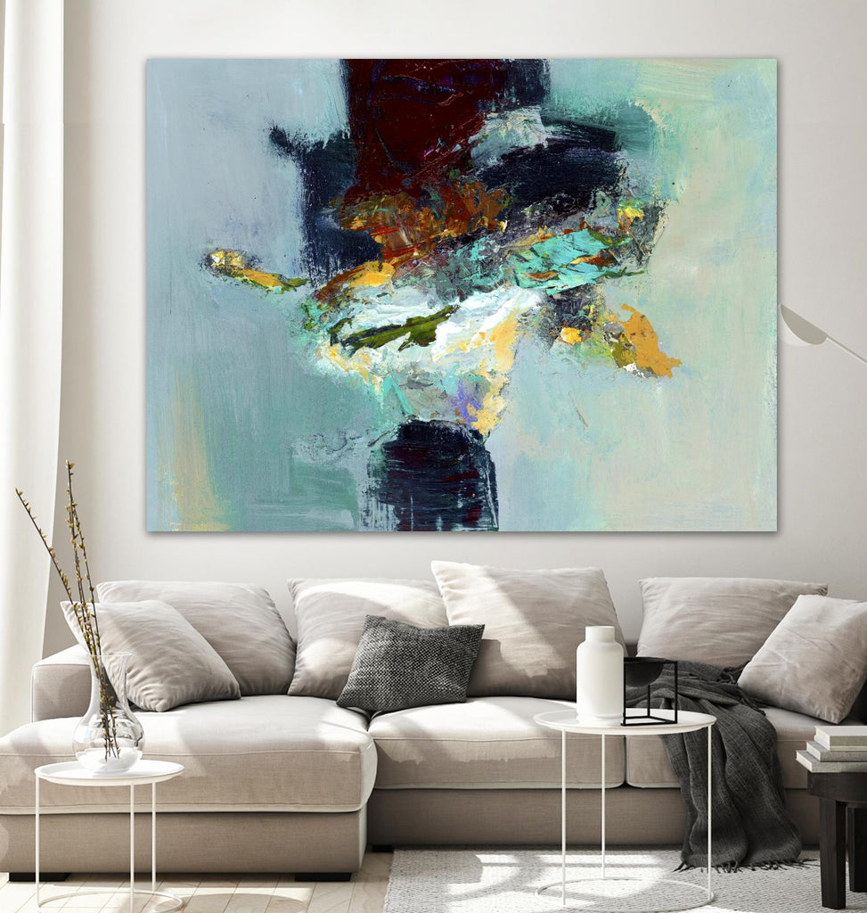Stand by You by Fiona Hoop on GIANT ART - yellow abstract
