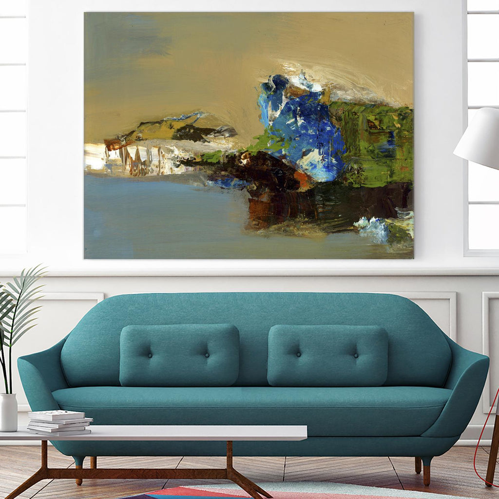 Make Room par Fiona Hoops sur GIANT ART - abstrait bleu