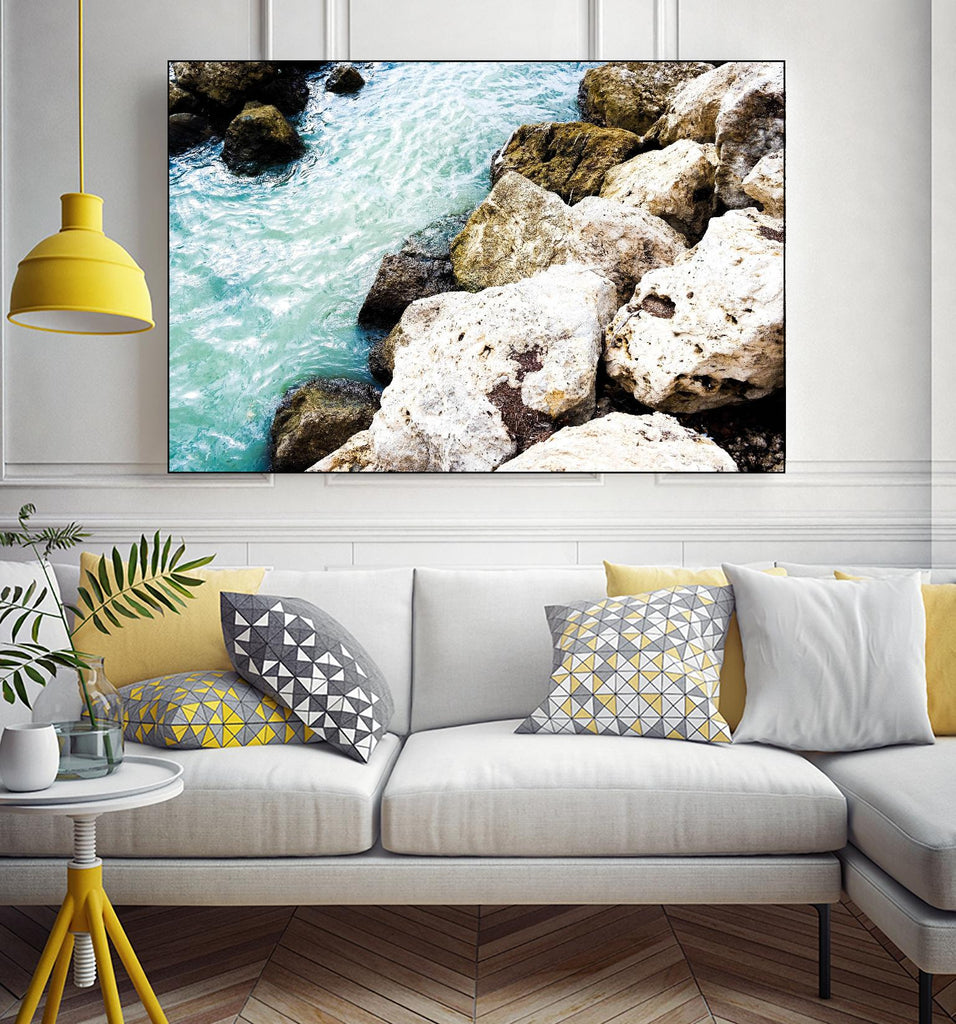Blue Water Through The Rocks by Acosta on GIANT ART - coastal photography