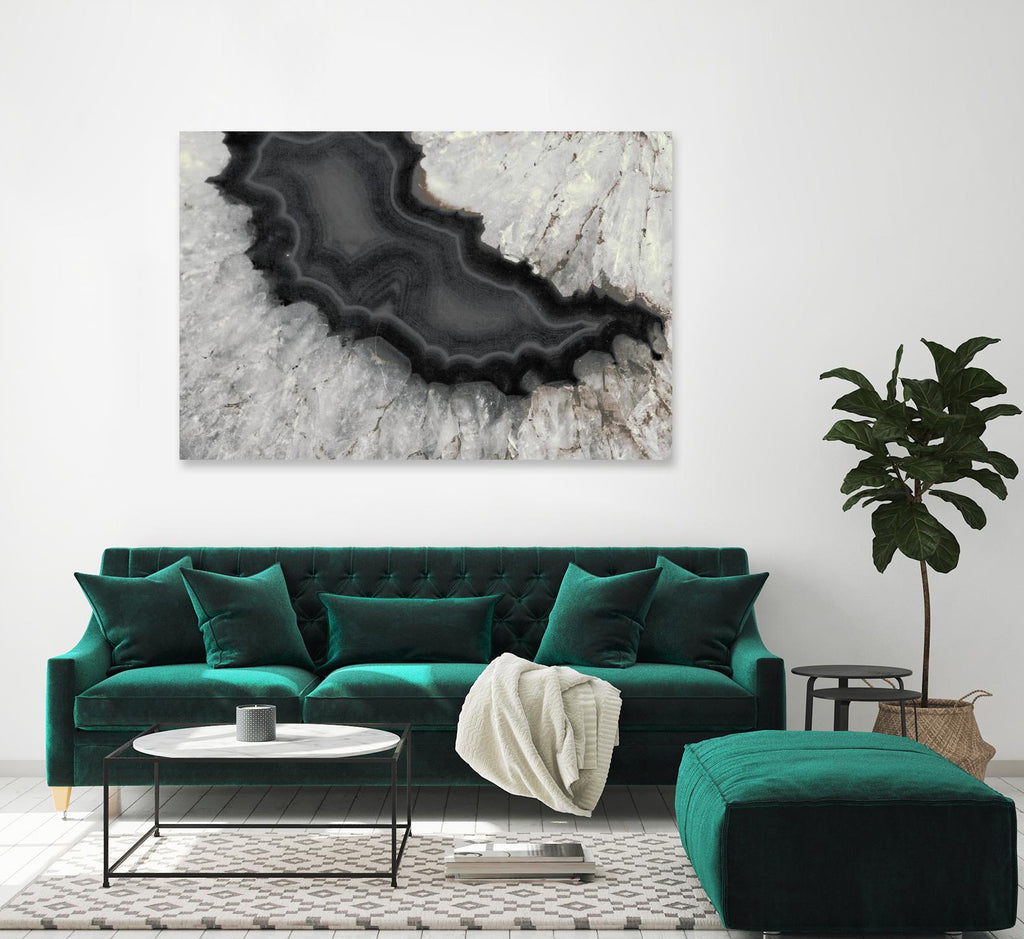 Dark Watercolor Agate Square by Susan Bryant on GIANT ART - abstract photography