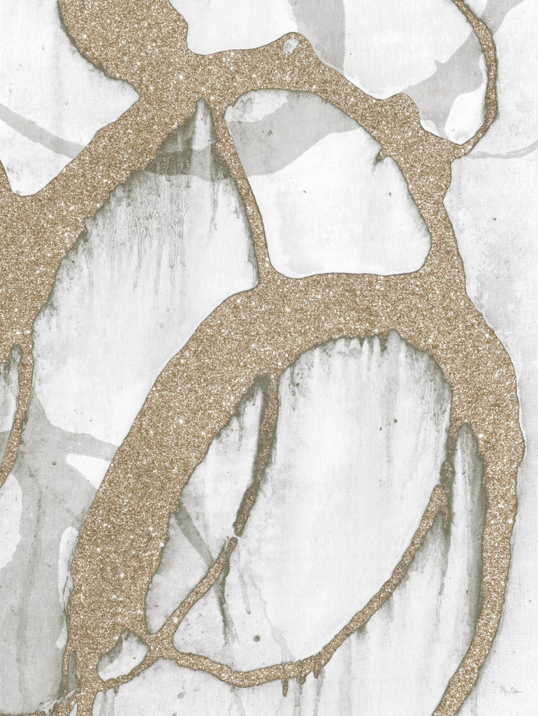 Gold Sparkle Strokes II de Megan Morris sur GIANT ART - abstrait 