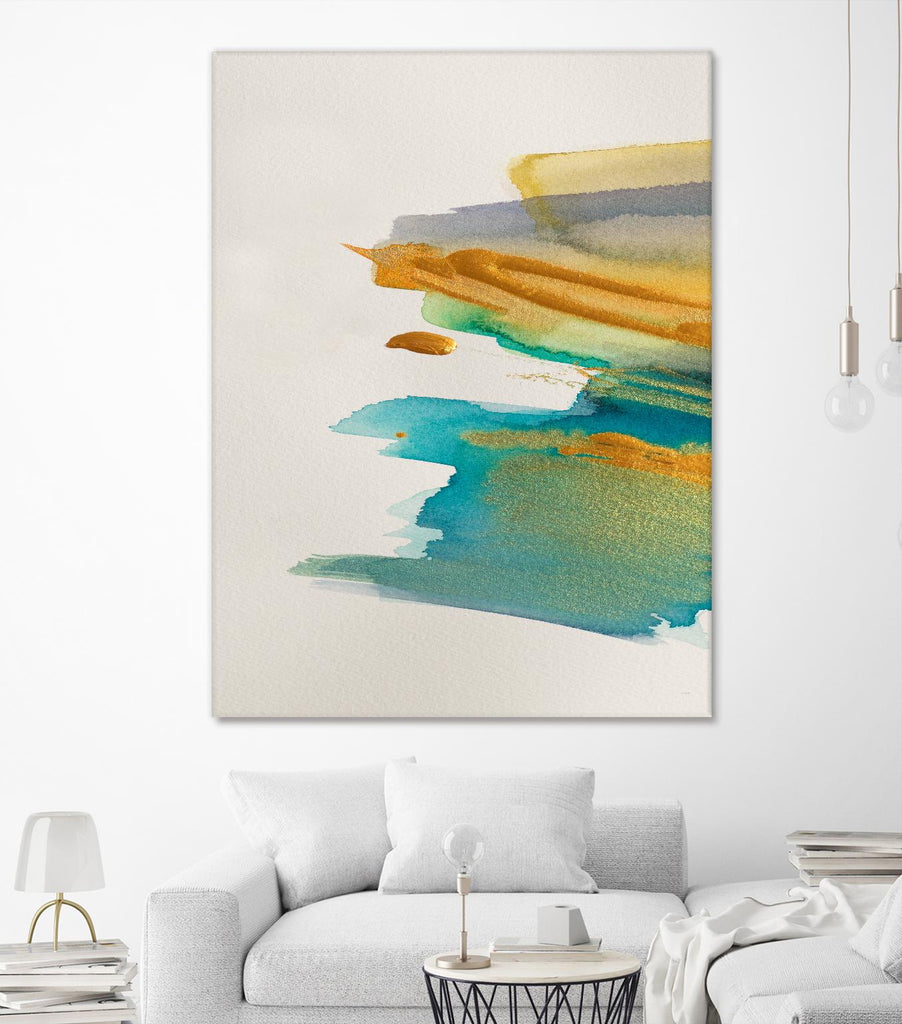 Amber Gold Vertical I by Lanie Loreth on GIANT ART - gold abstract