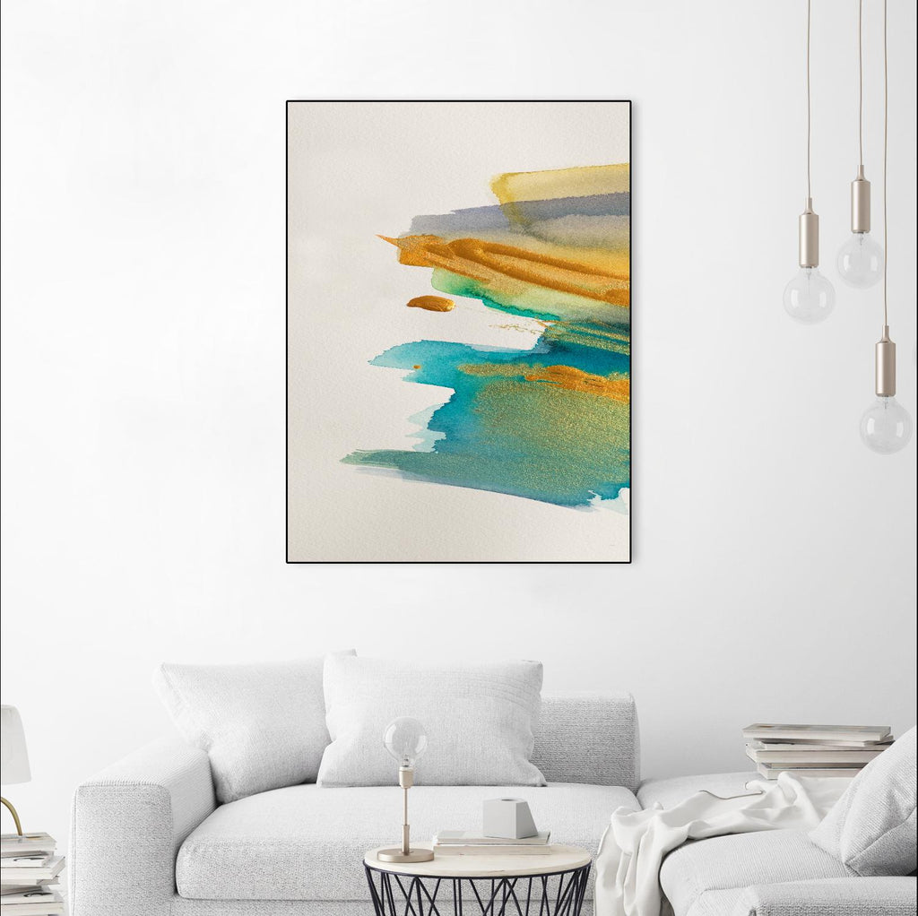 Amber Gold Vertical I by Lanie Loreth on GIANT ART - gold abstract