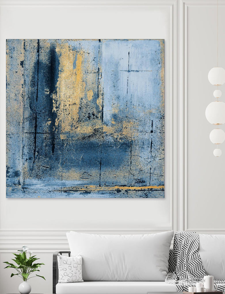 Golden Blues I by Patricia Pinto on GIANT ART - abstract 