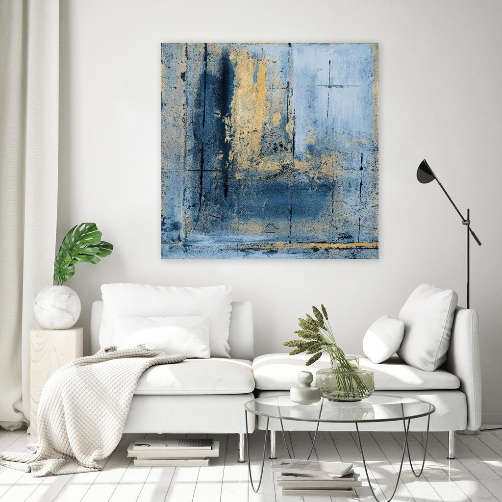 Golden Blues I by Patricia Pinto on GIANT ART - abstract 