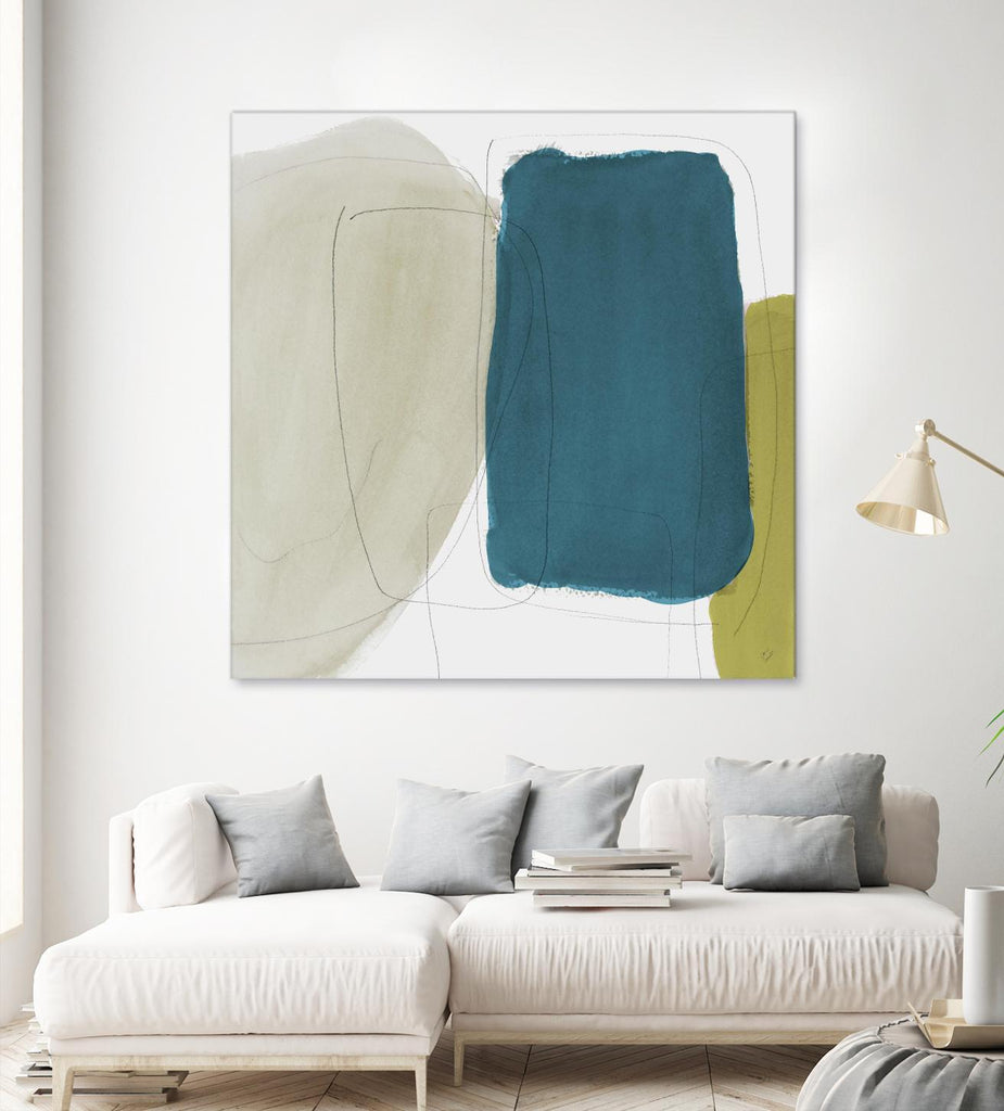 Beige And Navy Abstract by Lanie Loreth on GIANT ART - abstract 
