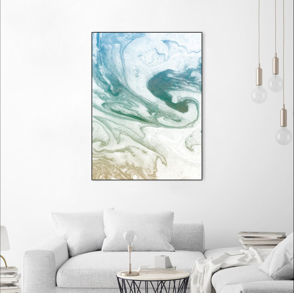 Deep Waves by Susan Bryant on GIANT ART - blue Abstract