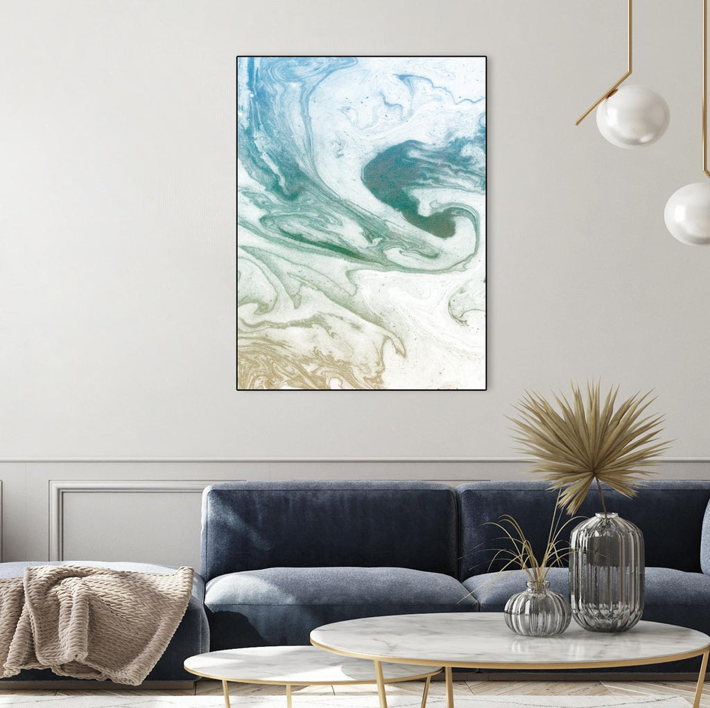 Deep Waves by Susan Bryant on GIANT ART - blue Abstract
