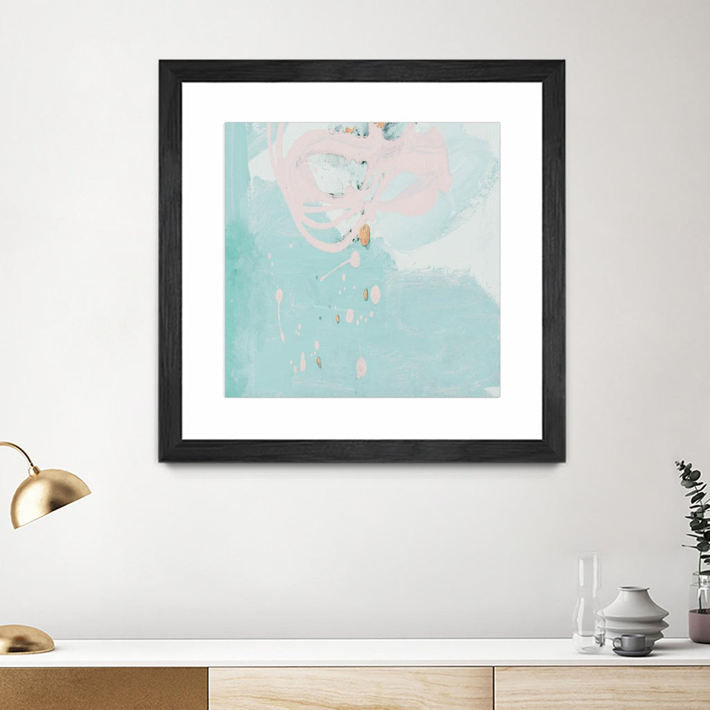 Spring Breeze Pink & Turquoise II by Patricia Pinto on GIANT ART - turquoise Abstract
