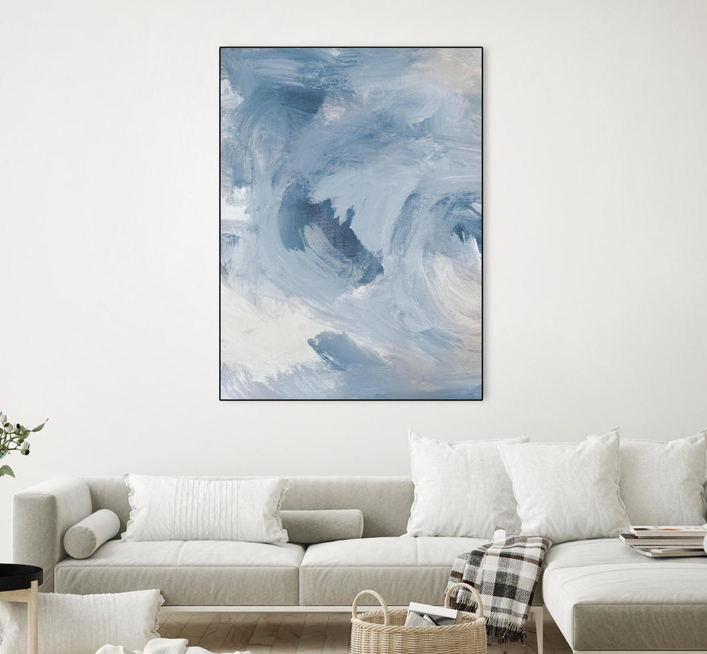 Blue Cloudy Dreams I de Lanie Loreth sur GIANT ART - abstrait 
