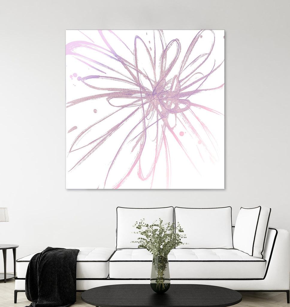 Pink Burst I de L. Hewitt sur GIANT ART - multi abstraction