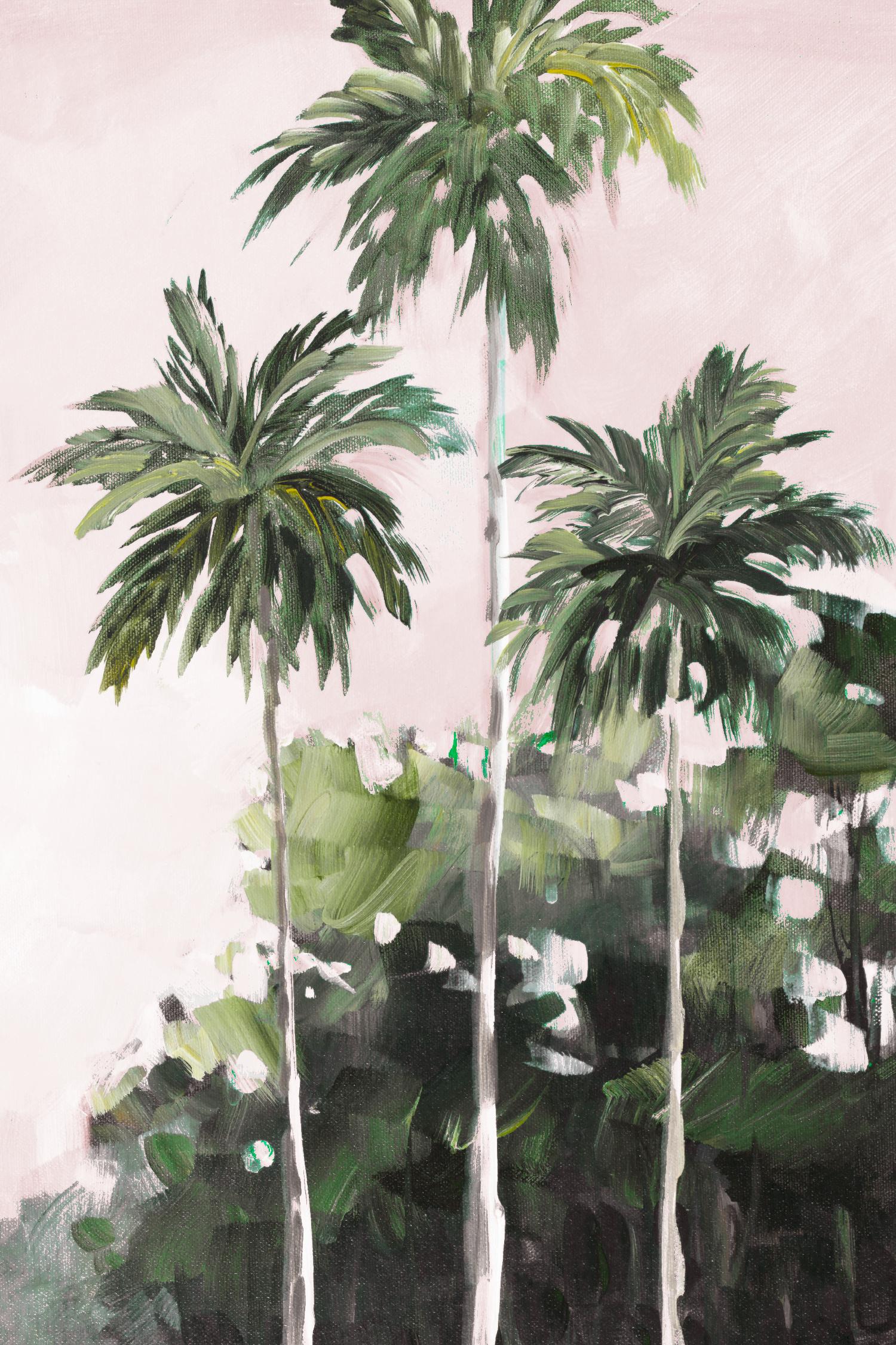 Palms Under A Pink Sky by Jane Slivka on GIANT ART - palms coastal