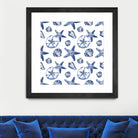 Deep Ocean Treasures White Pattern by Janice Gaynor on GIANT ART - coastal pattern