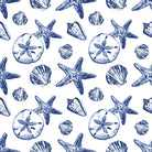 Deep Ocean Treasures White Pattern by Janice Gaynor on GIANT ART - coastal pattern