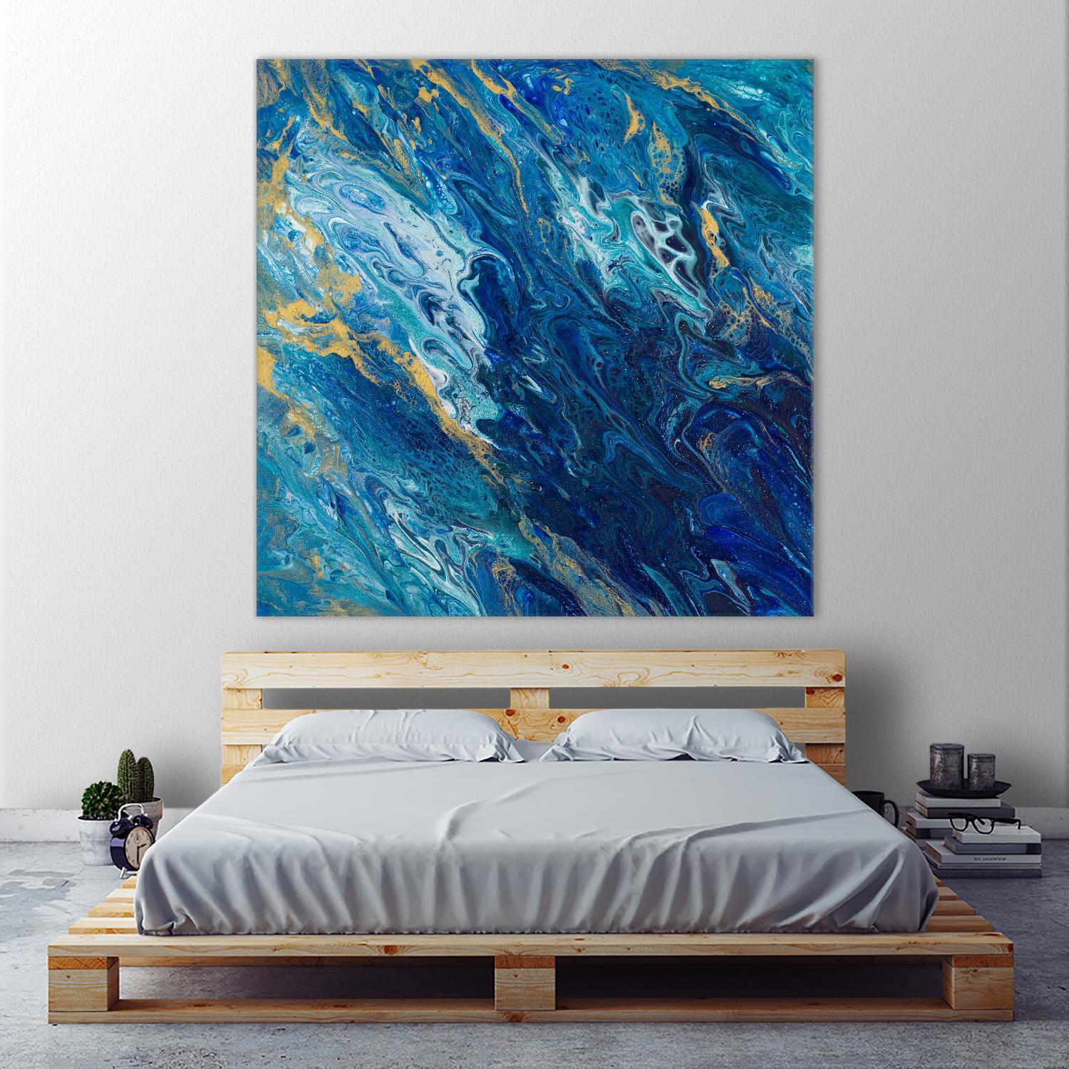 Blue Marble by Tiffany Hakimipour on GIANT ART - abstract 