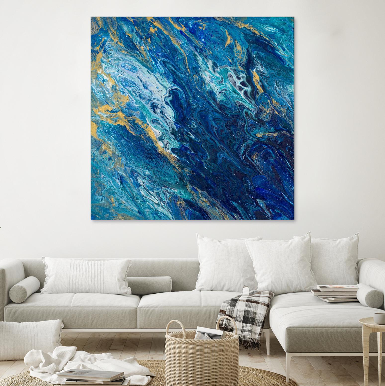 Blue Marble by Tiffany Hakimipour on GIANT ART - abstract 