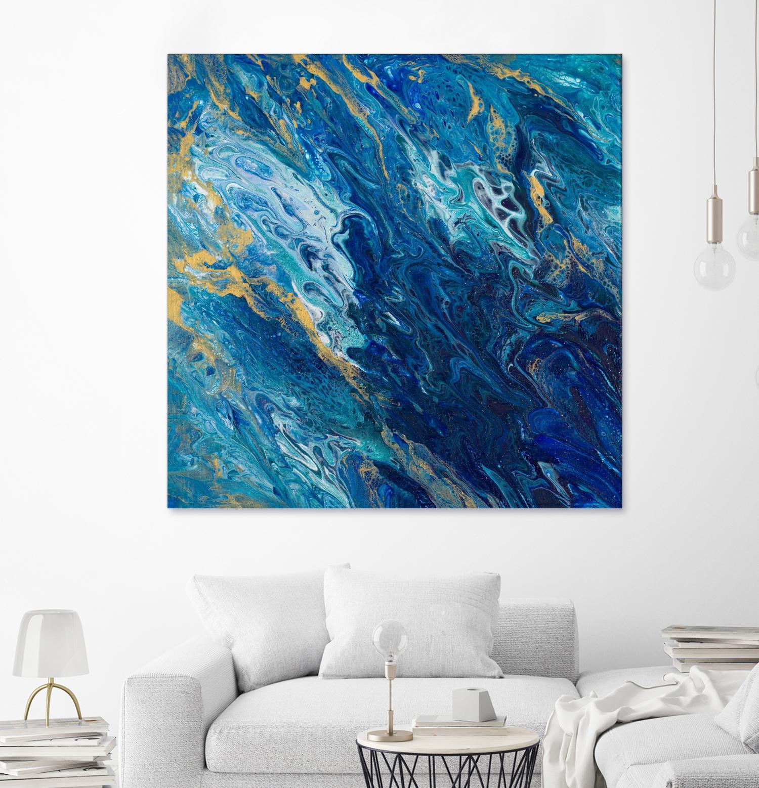 Blue Marble by Tiffany Hakimipour on GIANT ART - abstract 