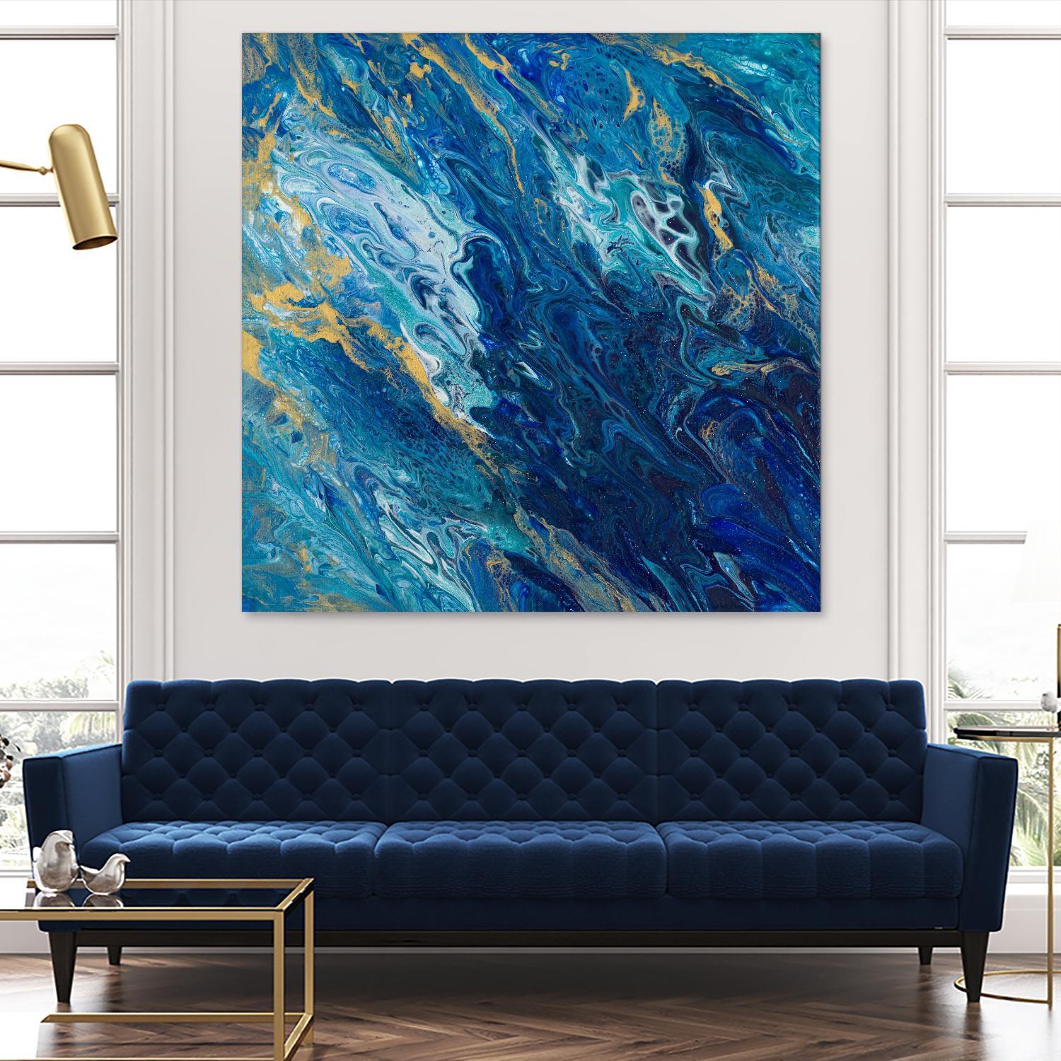 Blue Marble by Tiffany Hakimipour on GIANT ART - abstract 