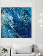 Blue Marble by Tiffany Hakimipour on GIANT ART - abstract 