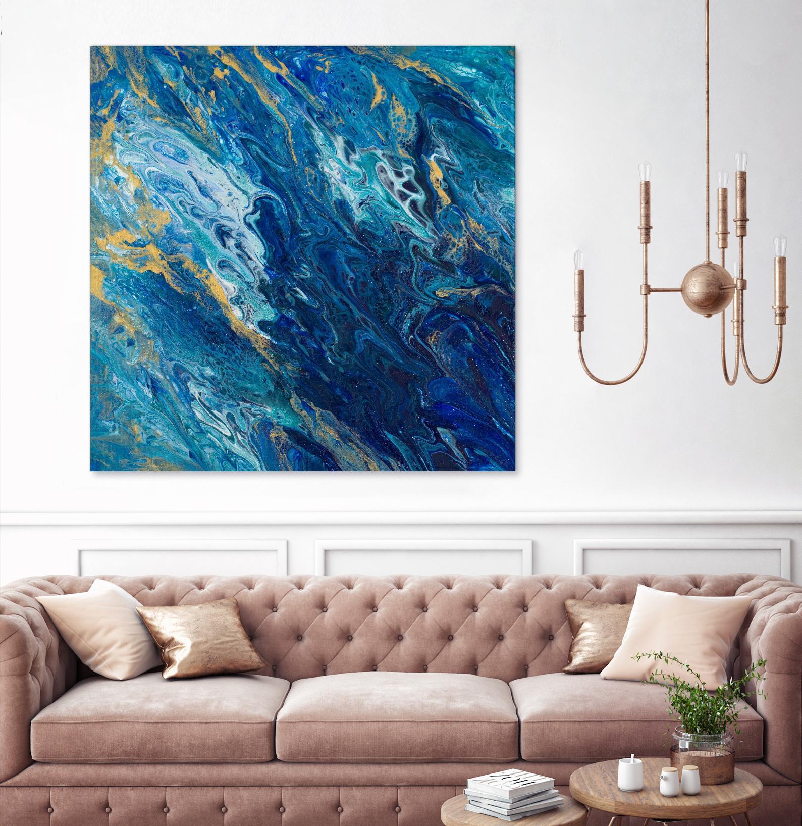 Blue Marble by Tiffany Hakimipour on GIANT ART - abstract 