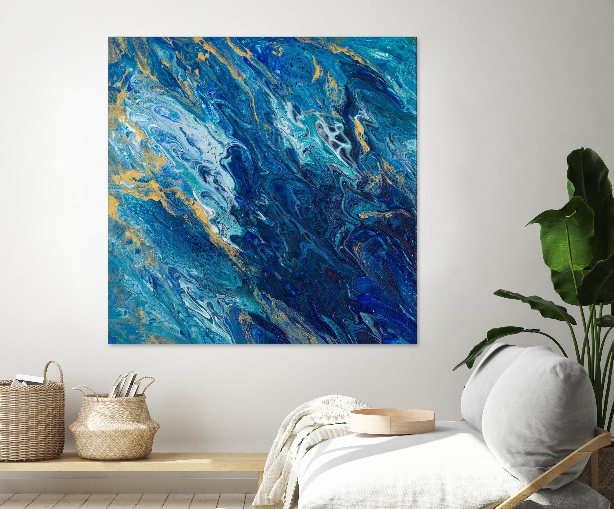 Blue Marble by Tiffany Hakimipour on GIANT ART - abstract 