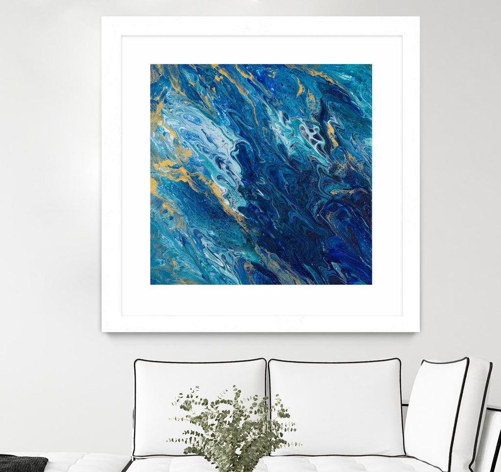 Blue Marble by Tiffany Hakimipour on GIANT ART - abstract 