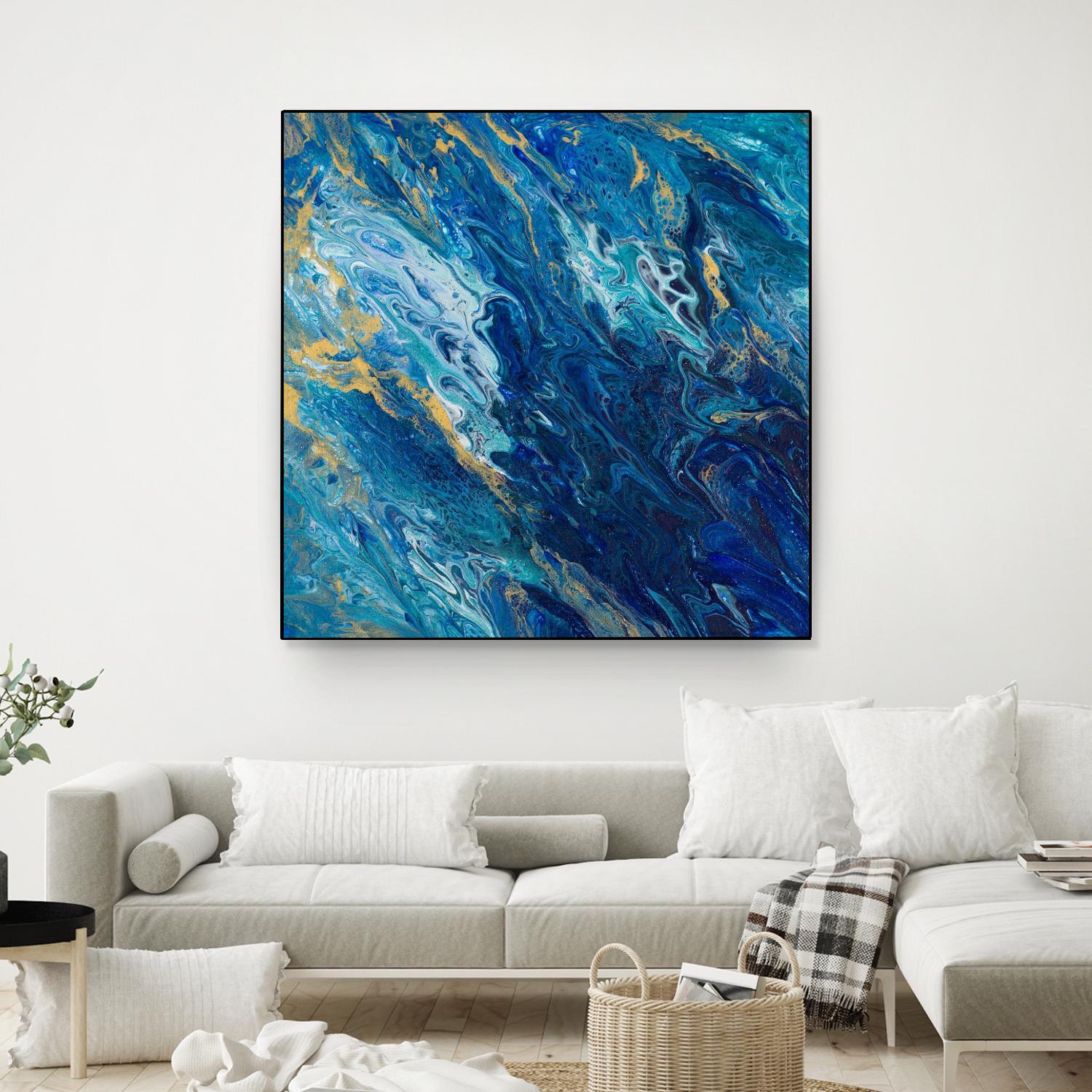 Blue Marble by Tiffany Hakimipour on GIANT ART - abstract 