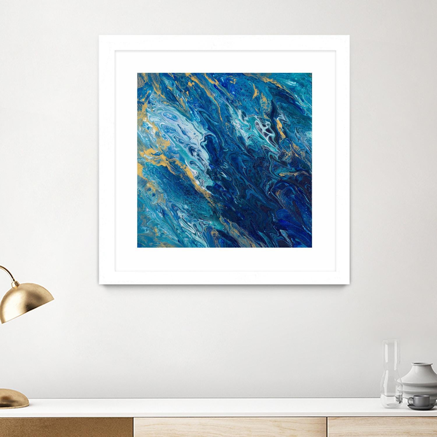 Blue Marble by Tiffany Hakimipour on GIANT ART - abstract 