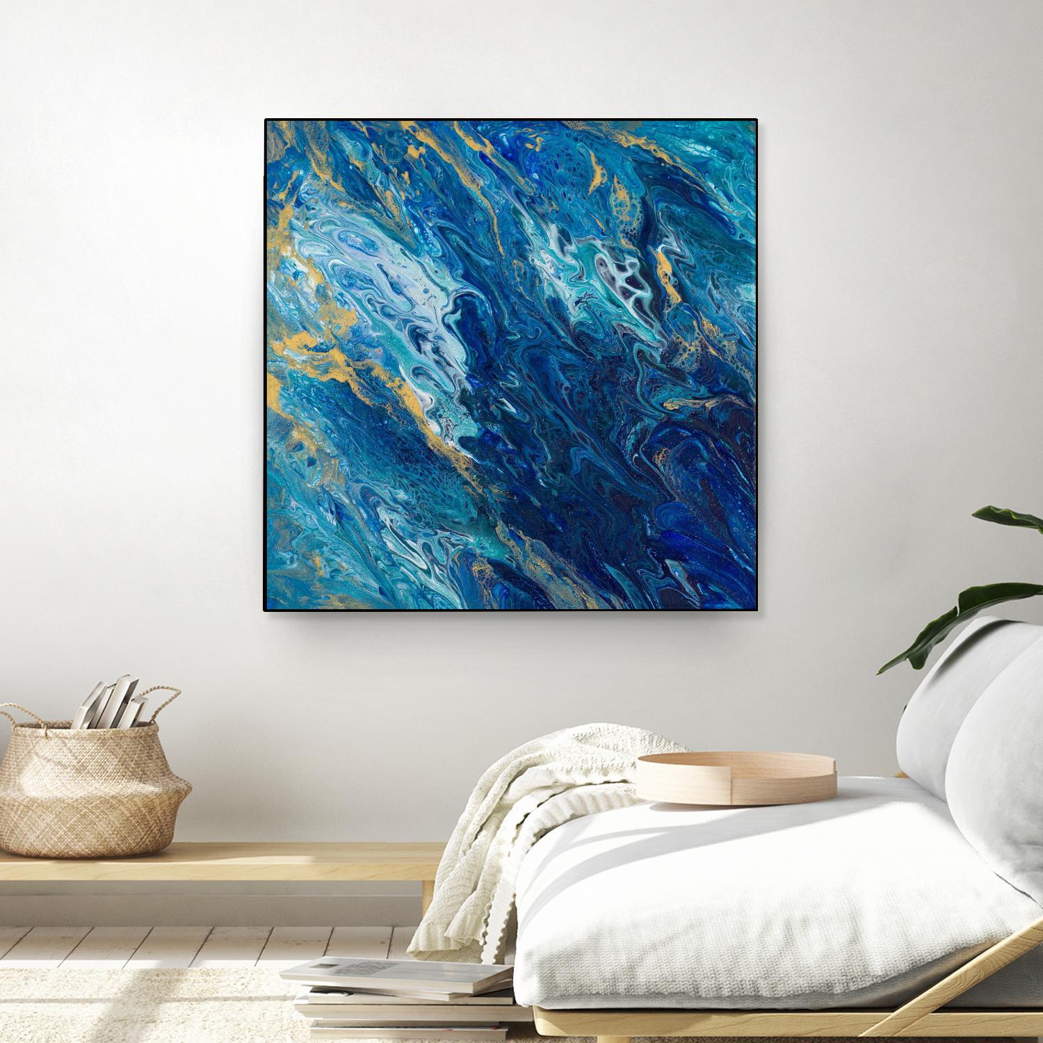 Blue Marble by Tiffany Hakimipour on GIANT ART - abstract 