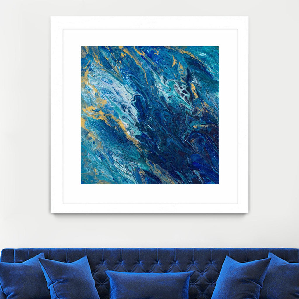 Blue Marble by Tiffany Hakimipour on GIANT ART - abstract 