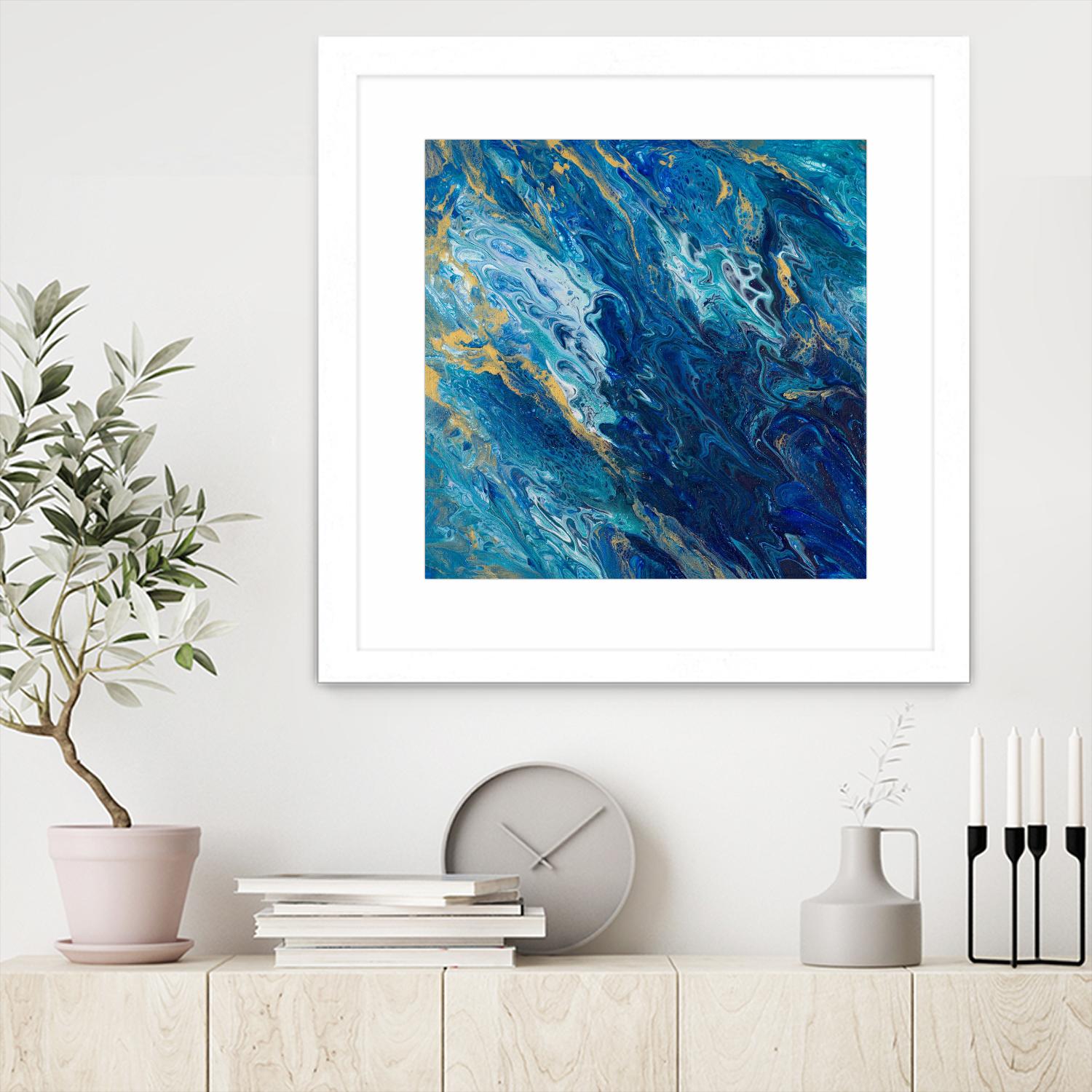 Blue Marble by Tiffany Hakimipour on GIANT ART - abstract 