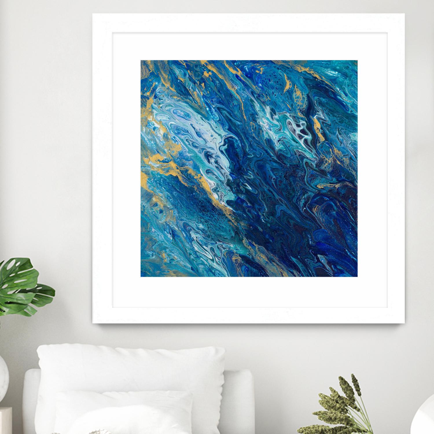 Blue Marble by Tiffany Hakimipour on GIANT ART - abstract 