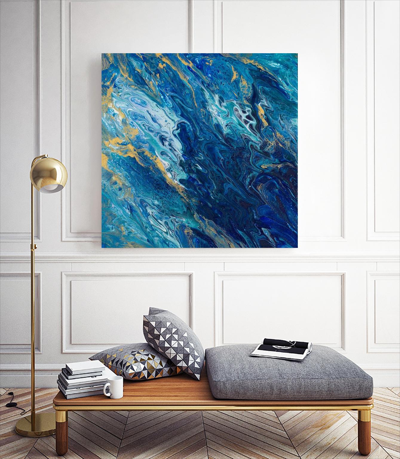 Blue Marble by Tiffany Hakimipour on GIANT ART - abstract 