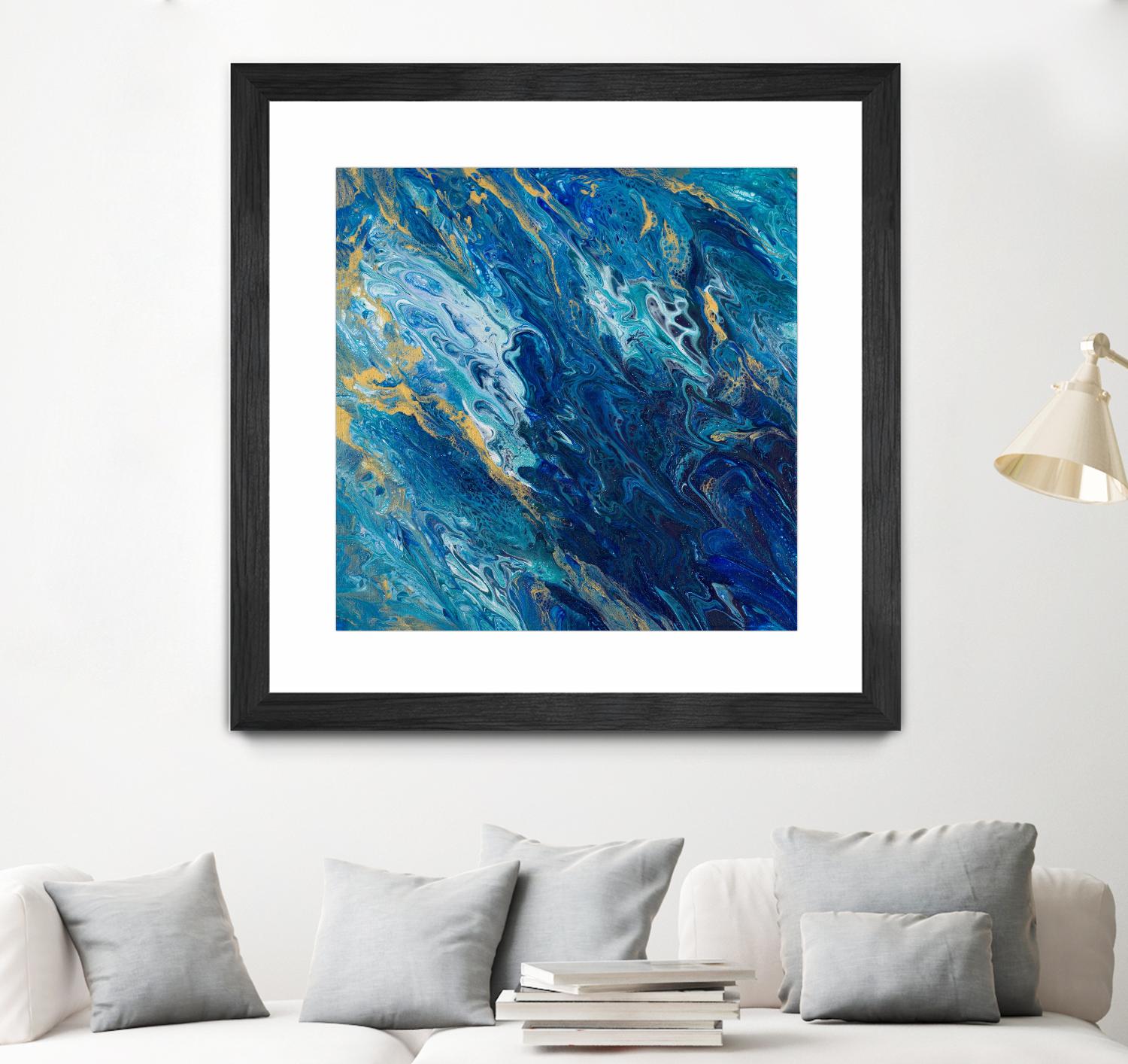 Blue Marble by Tiffany Hakimipour on GIANT ART - abstract 