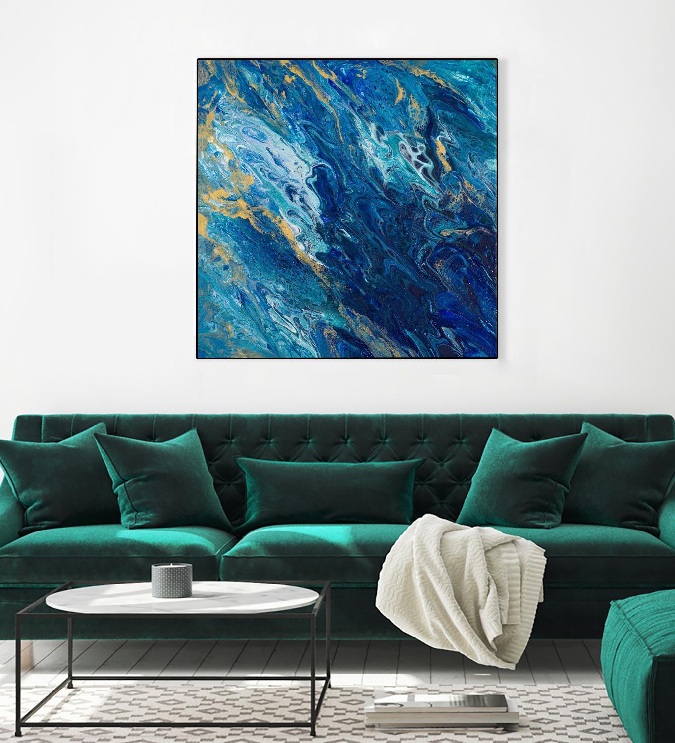 Blue Marble by Tiffany Hakimipour on GIANT ART - abstract 