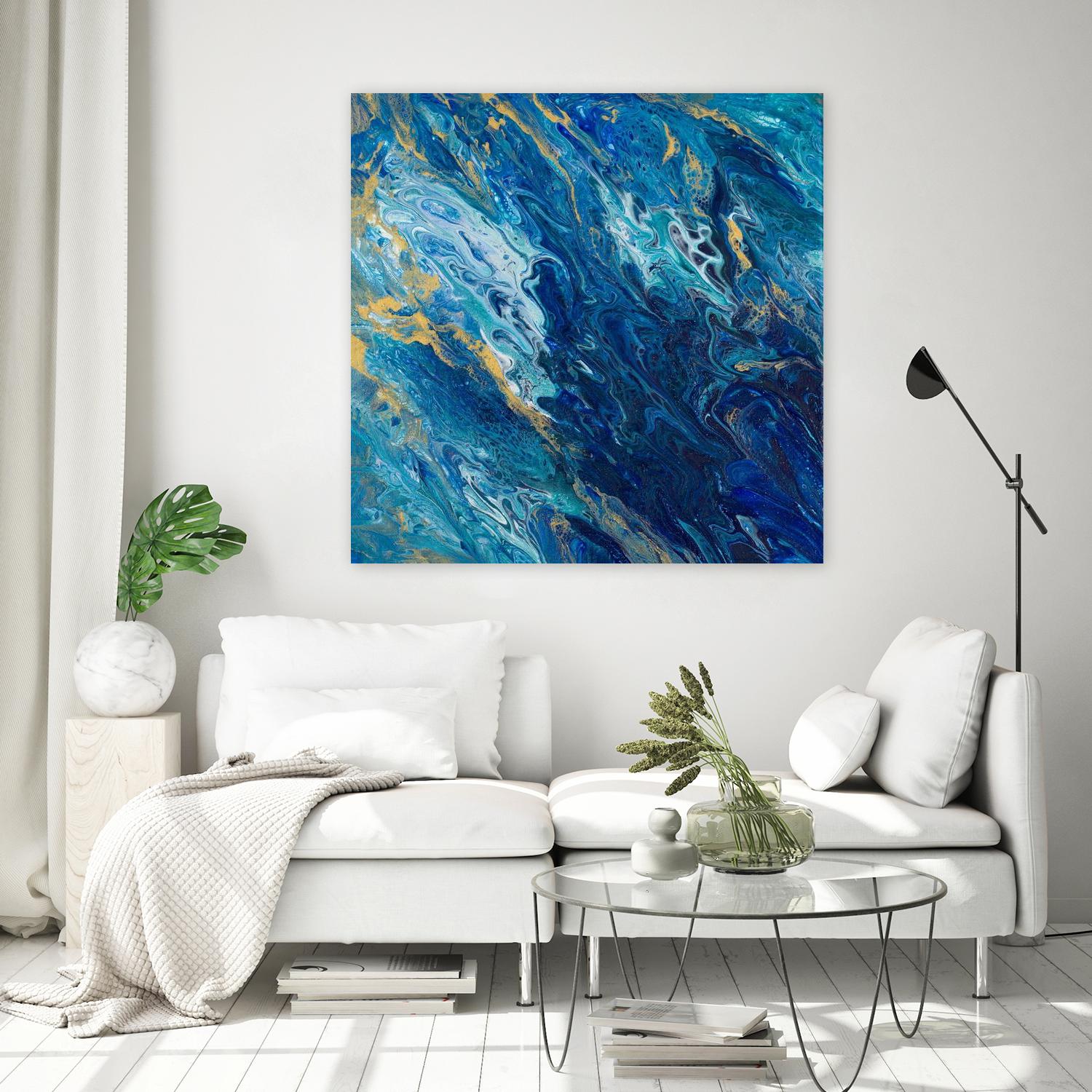 Blue Marble by Tiffany Hakimipour on GIANT ART - abstract 