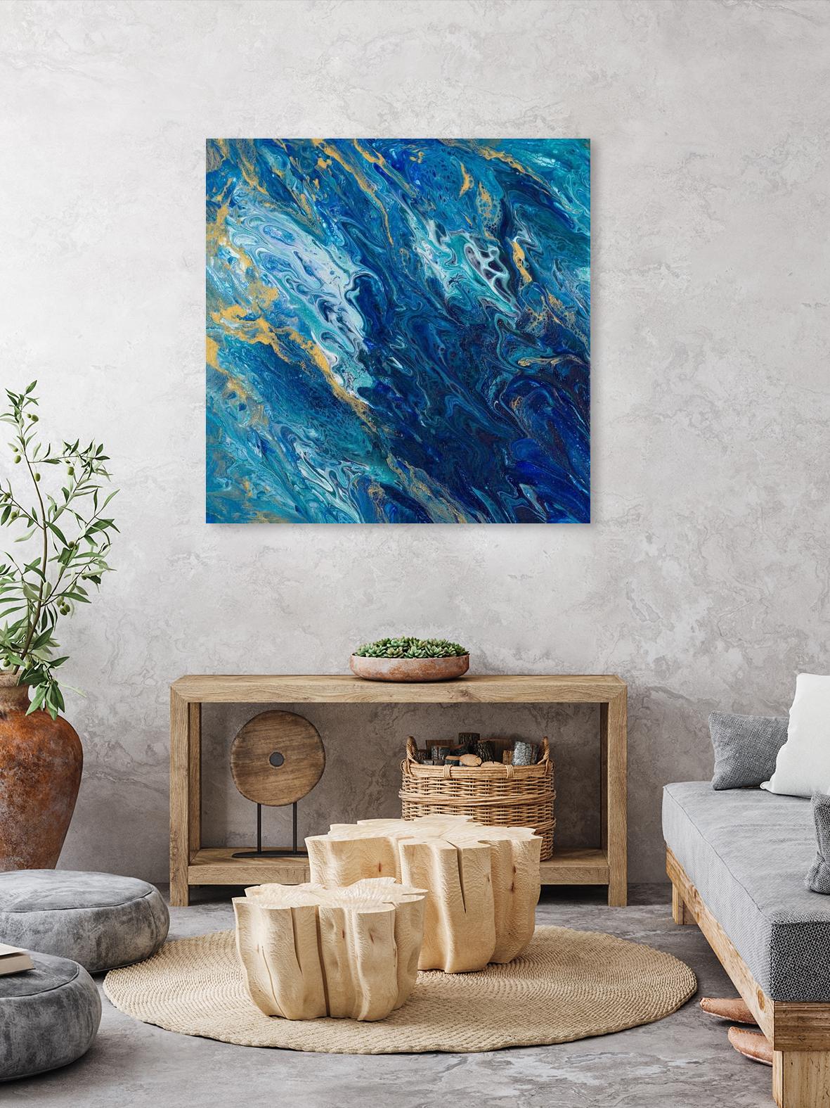 Blue Marble by Tiffany Hakimipour on GIANT ART - abstract 