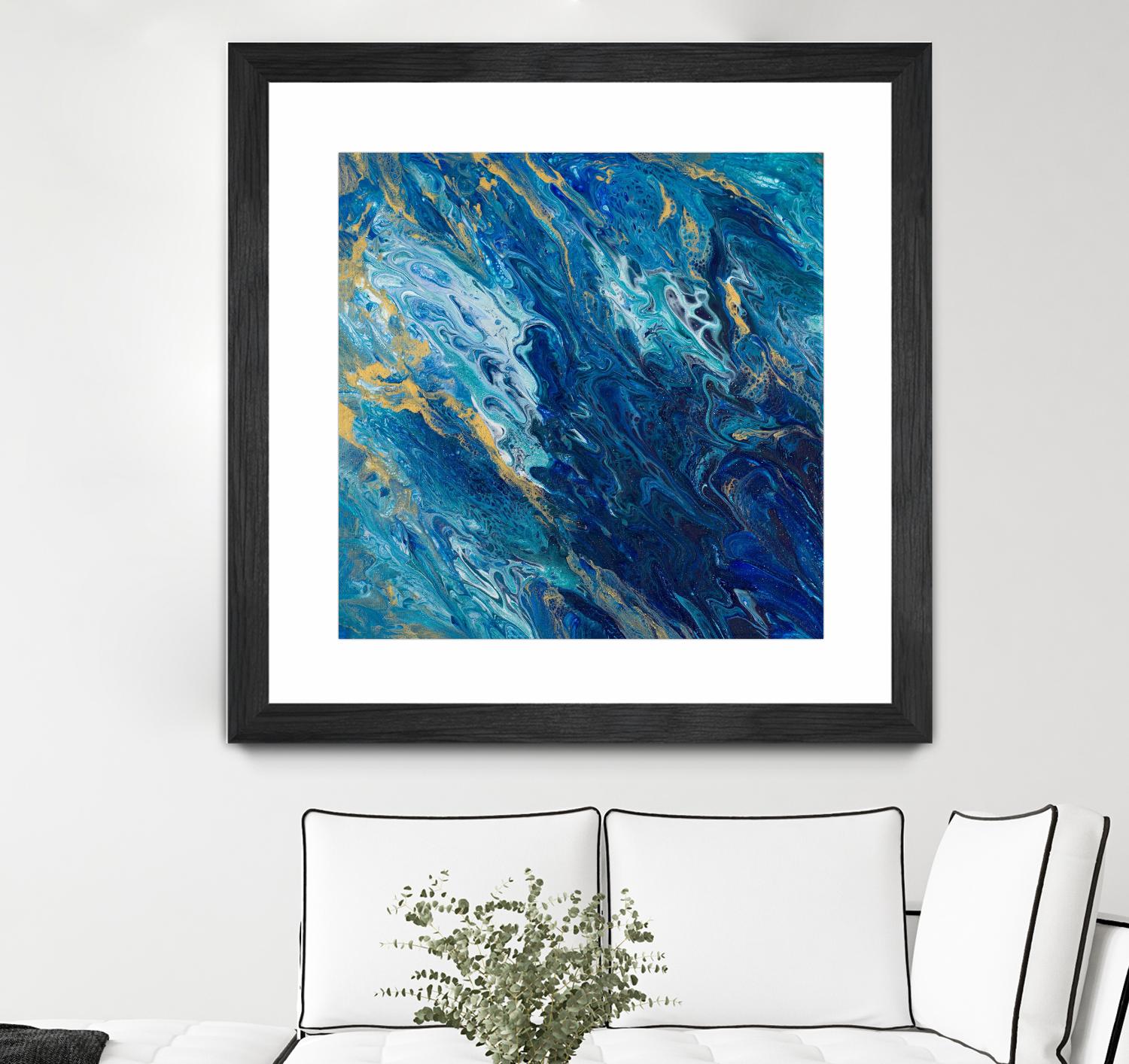 Blue Marble by Tiffany Hakimipour on GIANT ART - abstract 