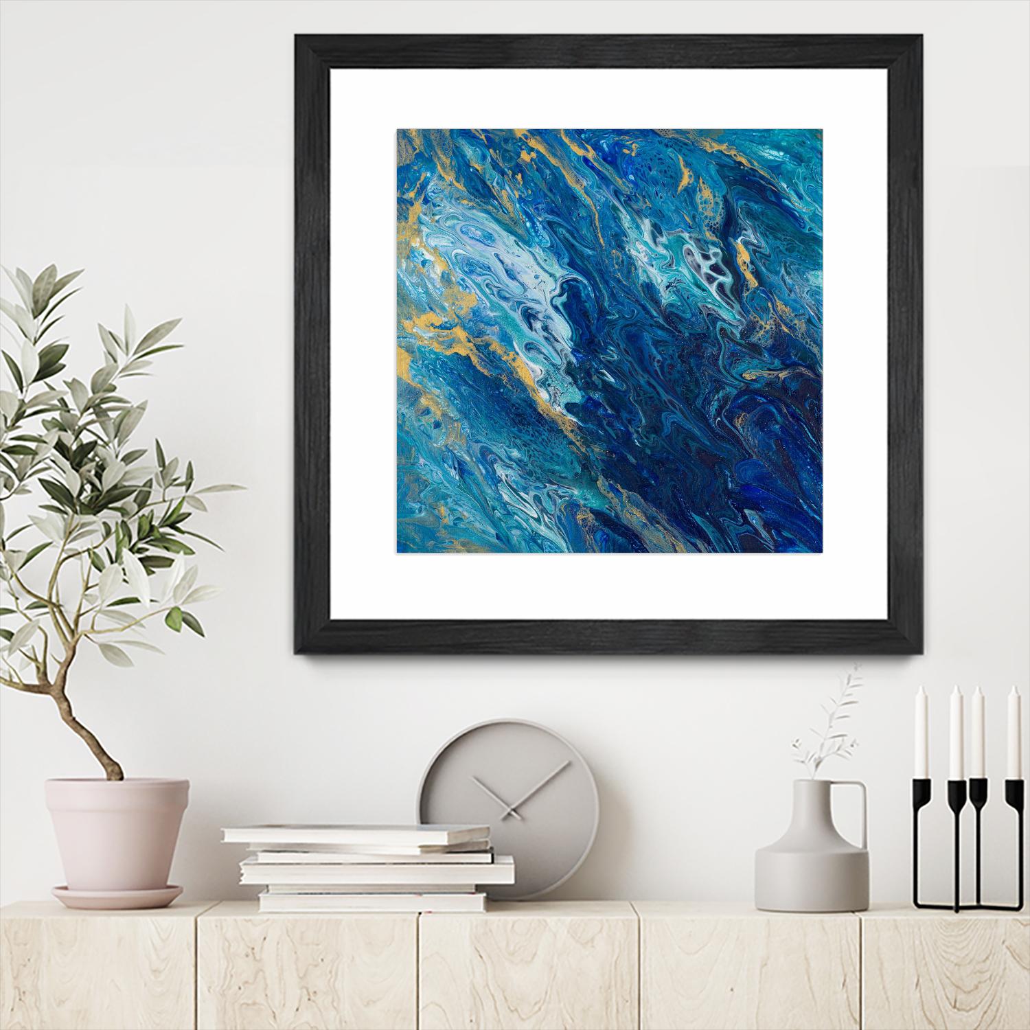 Blue Marble by Tiffany Hakimipour on GIANT ART - abstract 