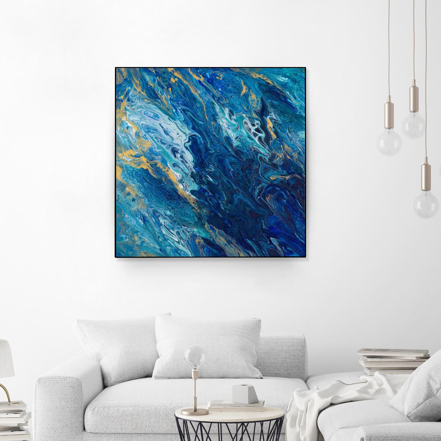 Blue Marble by Tiffany Hakimipour on GIANT ART - abstract 