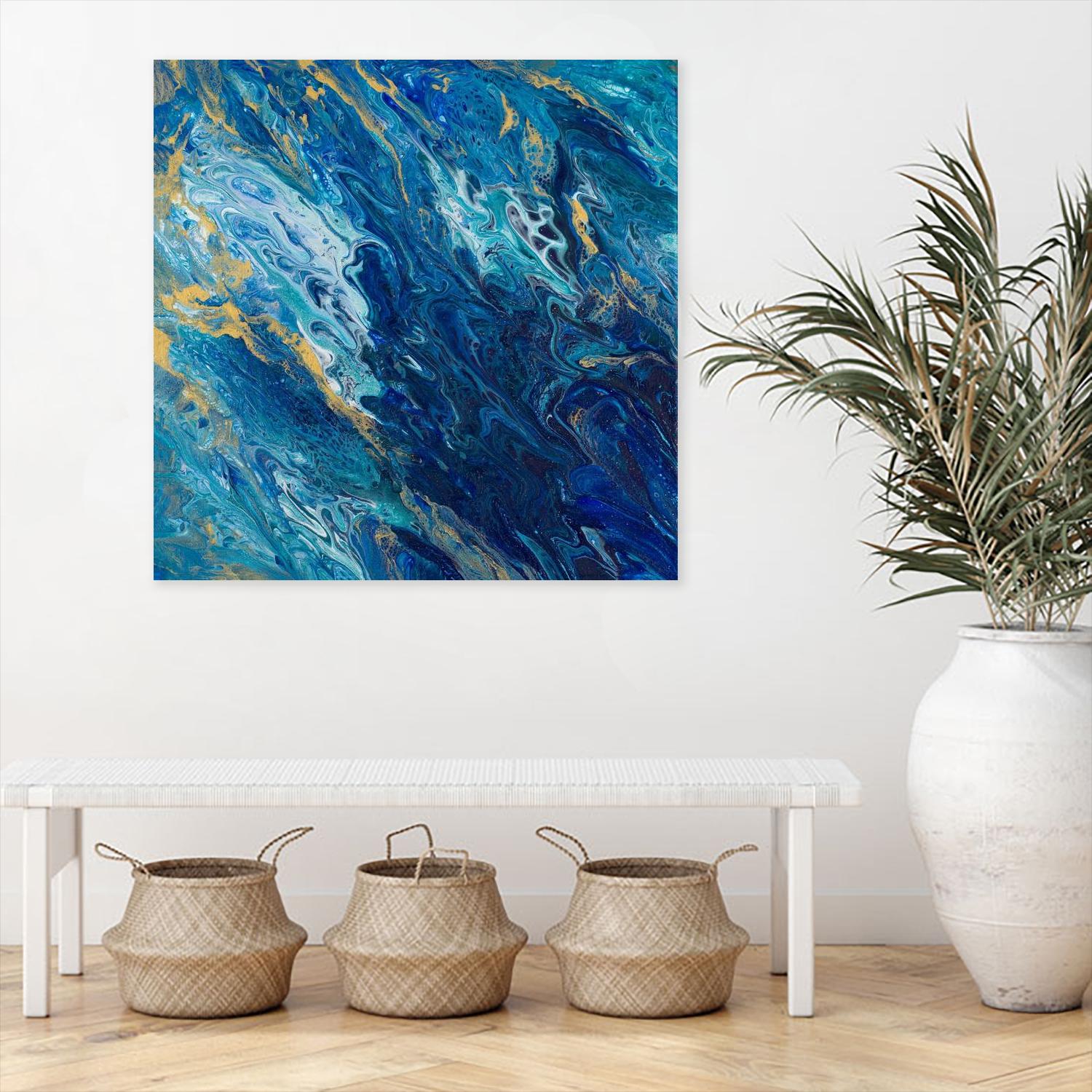 Blue Marble by Tiffany Hakimipour on GIANT ART - abstract 