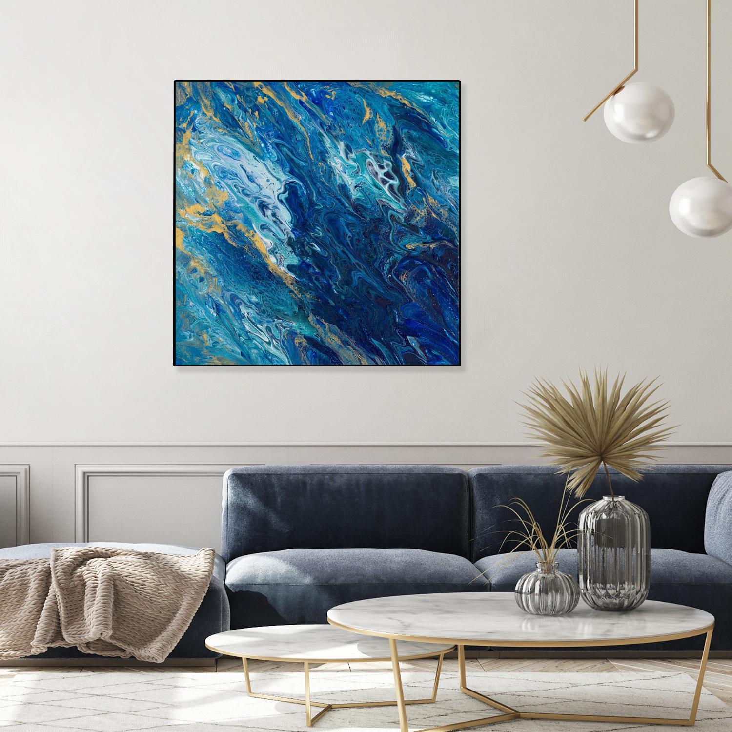 Blue Marble by Tiffany Hakimipour on GIANT ART - abstract 