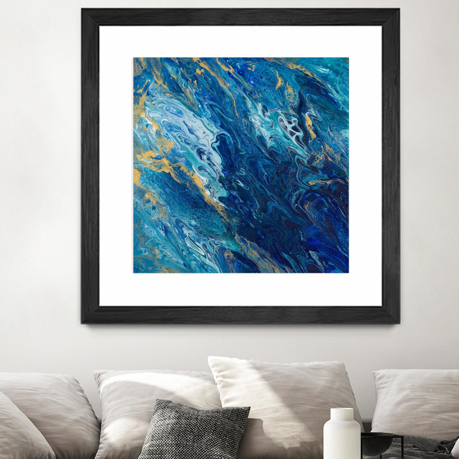 Blue Marble by Tiffany Hakimipour on GIANT ART - abstract 