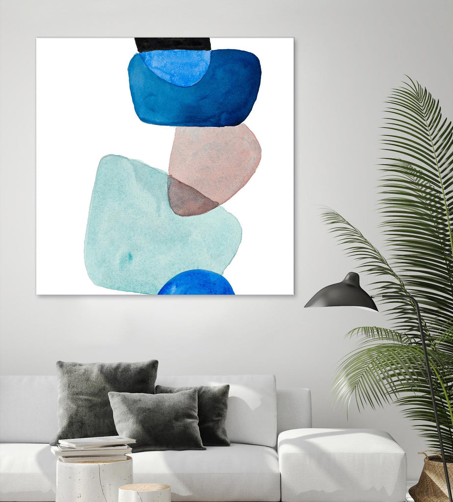 Head Over Heels Abstract II by Lanie Loreth on GIANT ART - blue Abstract