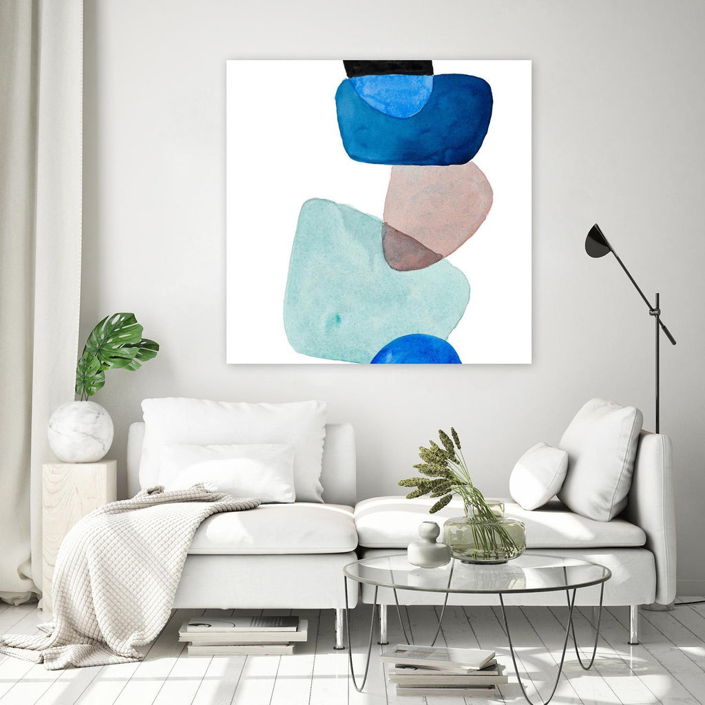 Head Over Heels Abstract II by Lanie Loreth on GIANT ART - blue Abstract