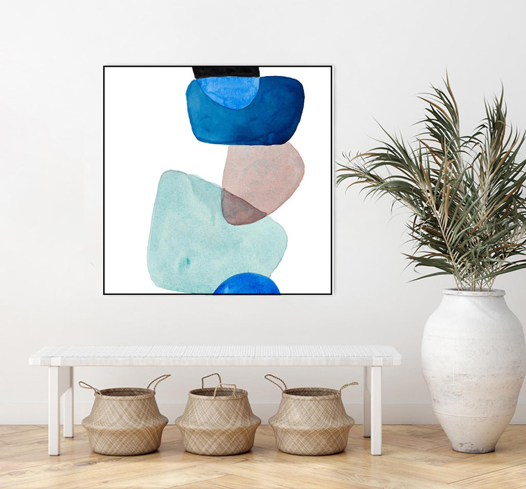 Head Over Heels Abstract II par Lanie Loreth sur GIANT ART - bleu Abstrait
